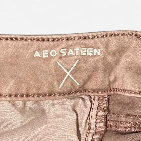 🦅 American Eagle Outfitters Jeggings~Women’s Sz 2 Reg~Rose/Pale Pink~Low-Rise - Picture 6 of 8